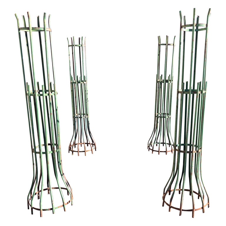 TwoPiece French Wrought Iron Tree Guards For Sale at 1stdibs