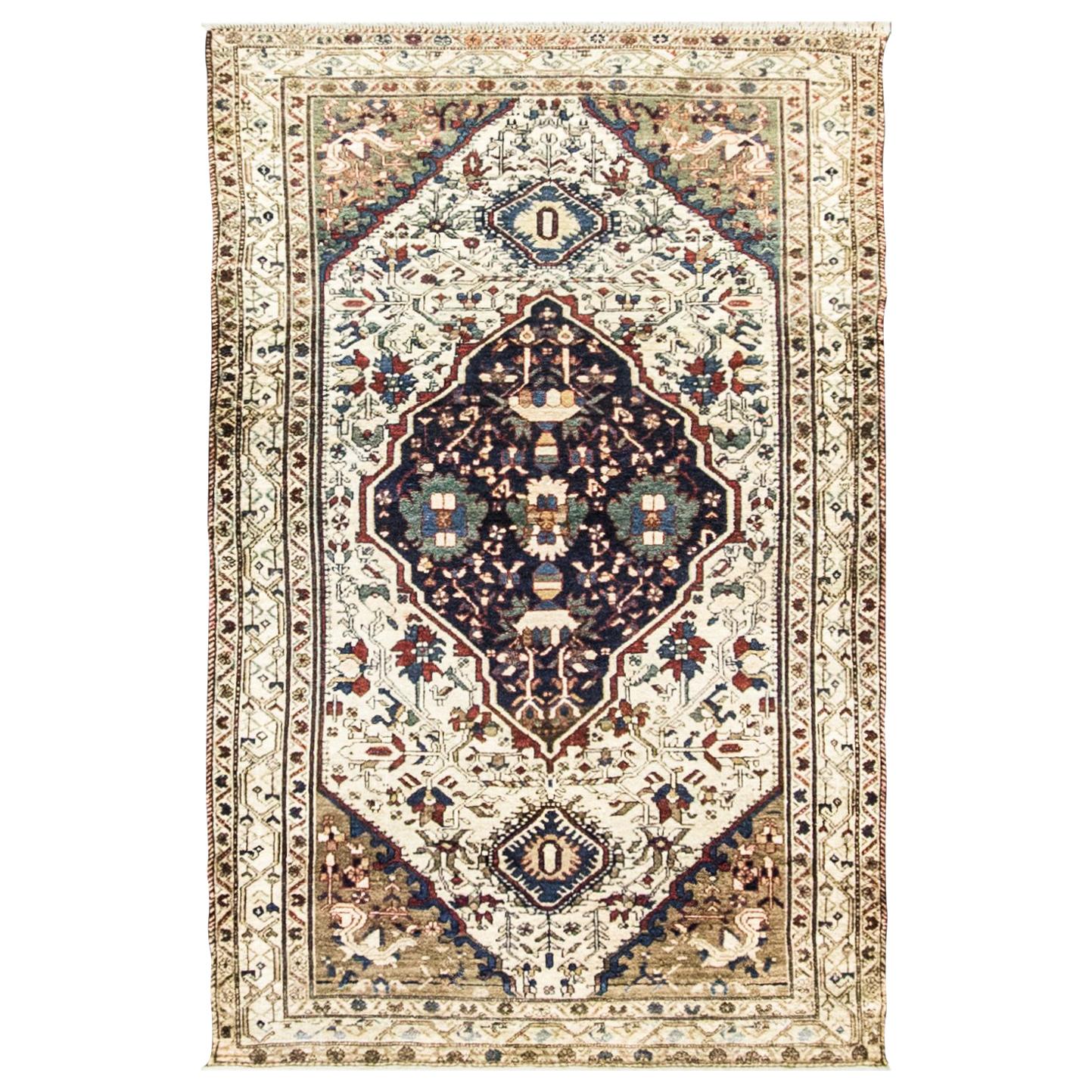 Antique Persian Malayer Rug 4'3" x 6'7", Free Shipping For Sale