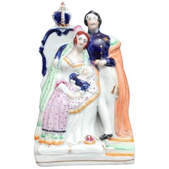 19th Century Staffordshire Figure of Queen Victoria and Prince Albert