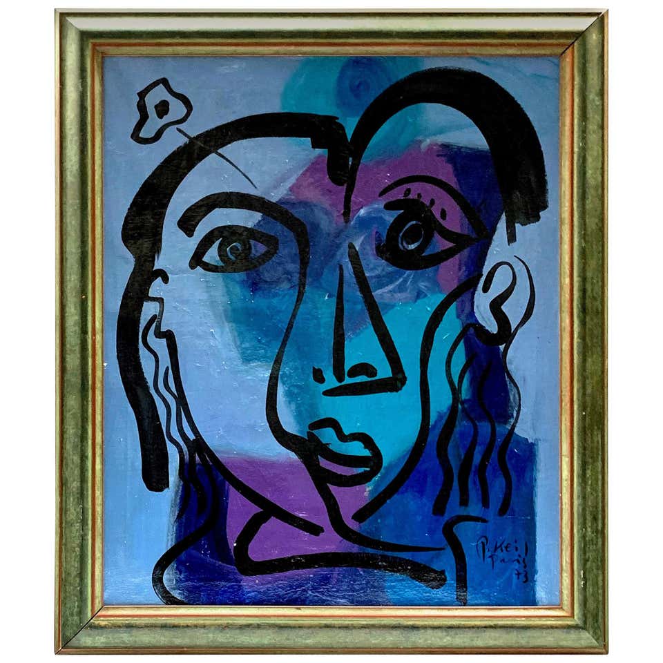 Peter Keil “The Young Pablo Picasso With A Hat” Oil Portrait Painting ...