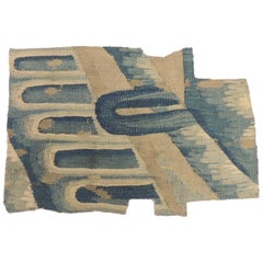 19th Century Green and Gold Verdure Tapestry Fragment