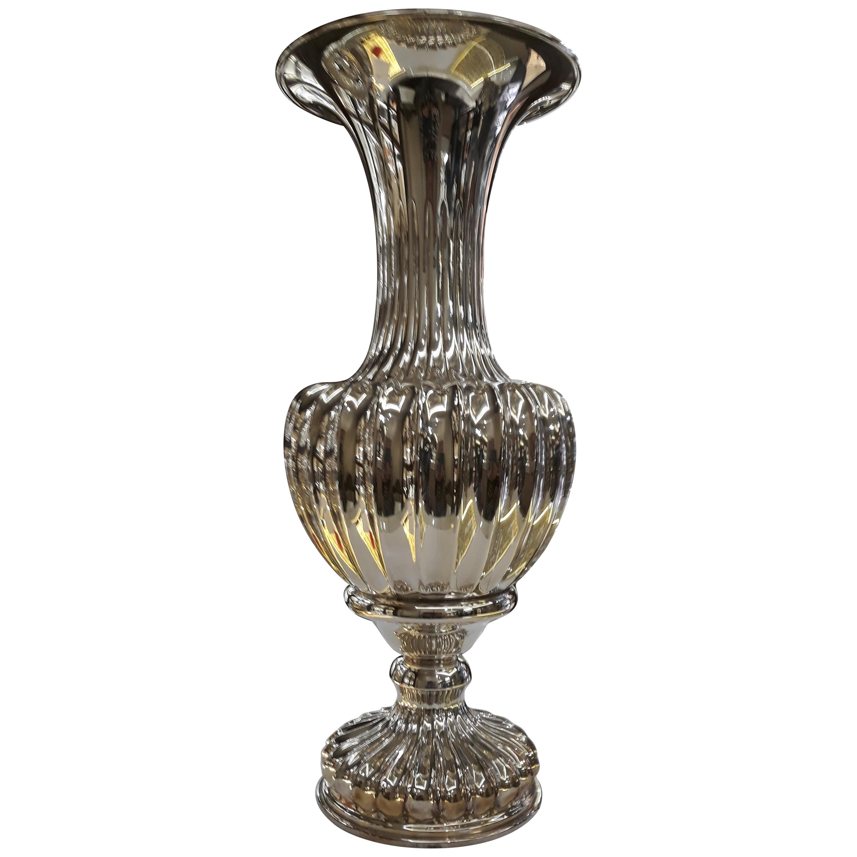 20th Century Sterling Silver Italian Vase, 1970 For Sale