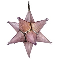 Antique Unique Prismatic Moravian Star Pendent