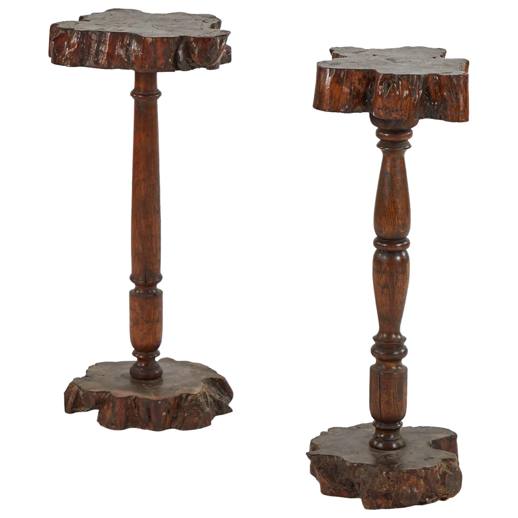 Pair of 19th Century Naive Forest Tables