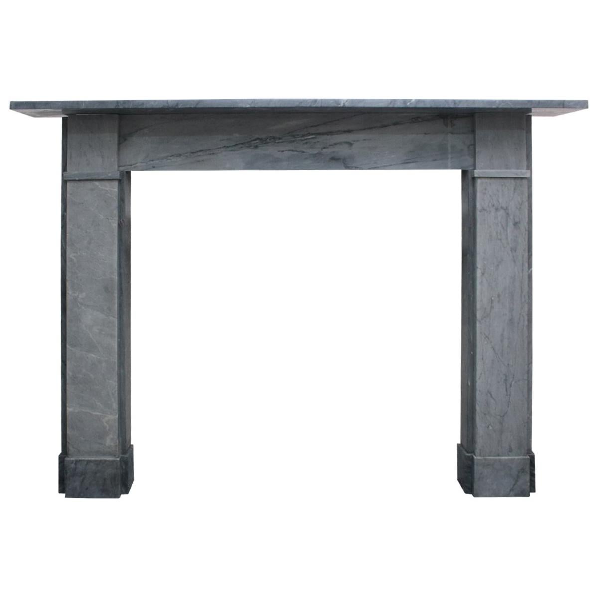 Restored Antique Early 19th Century Grey Marble Fire Surround
