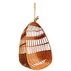 Vintage Rattan and Wicker Hanging Chairs