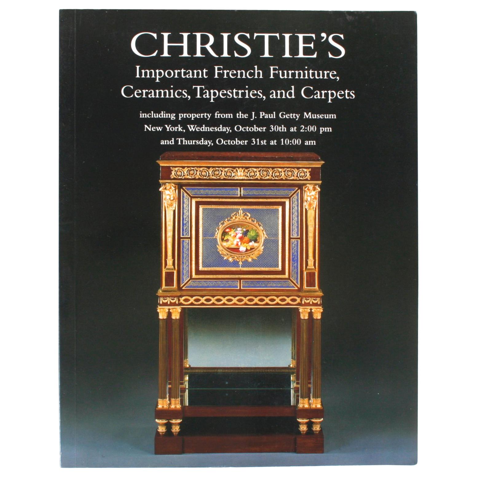 Christie's NY: Wichtige französische Möbel, Keramikobjekte von J. Paul Getty