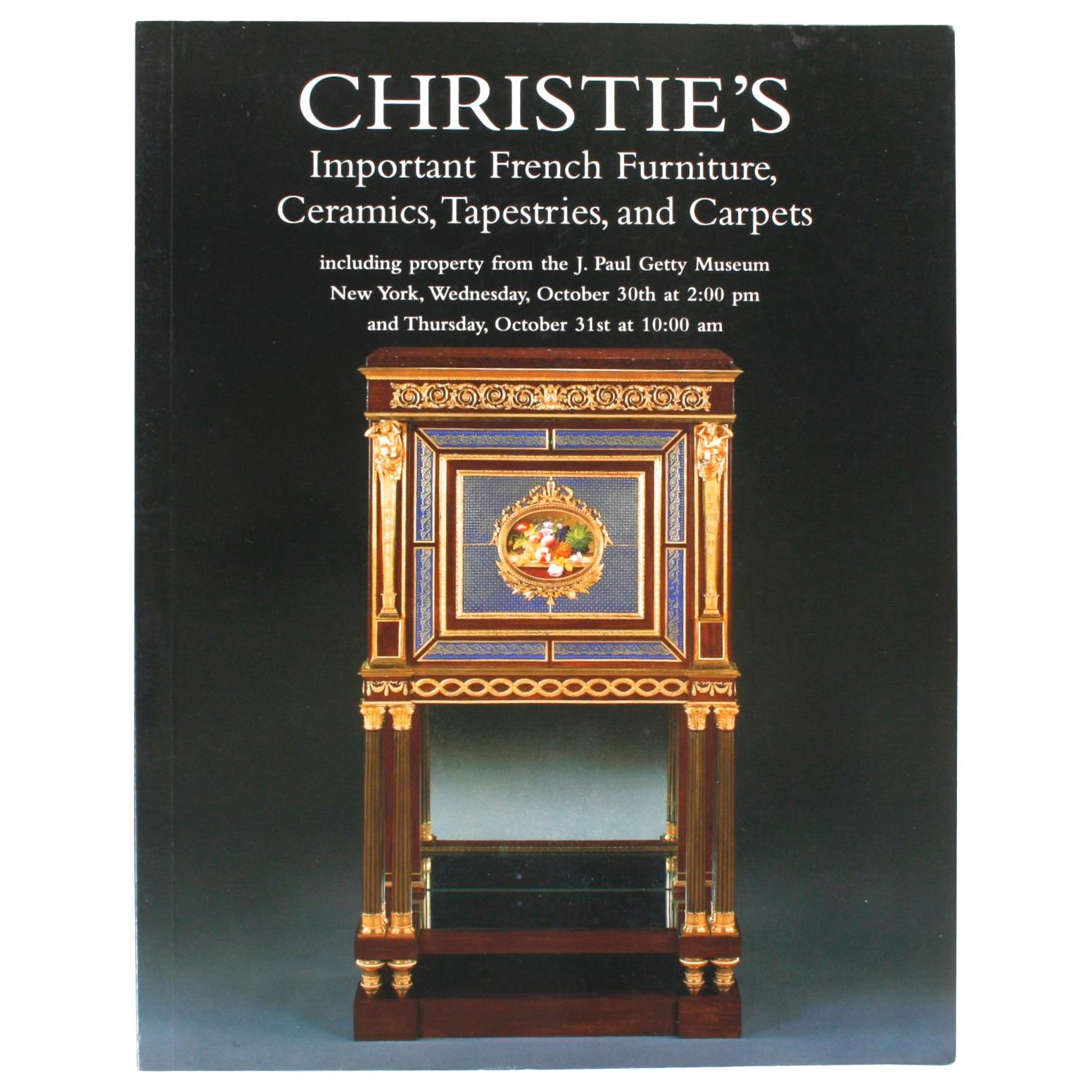 Christie's NY : Important meuble français, céramique et biens immobiliers de J. Paul Getty