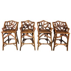 Spectacular Mid Century Bar Wood Stools