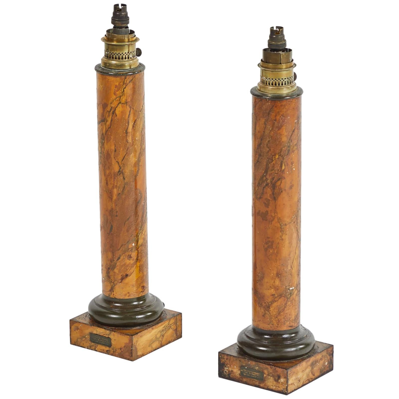 Pair of Tole Lamps