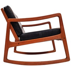 Ole Wanscher for France & Son Model 120 Teak Rocking Chair for France & Son