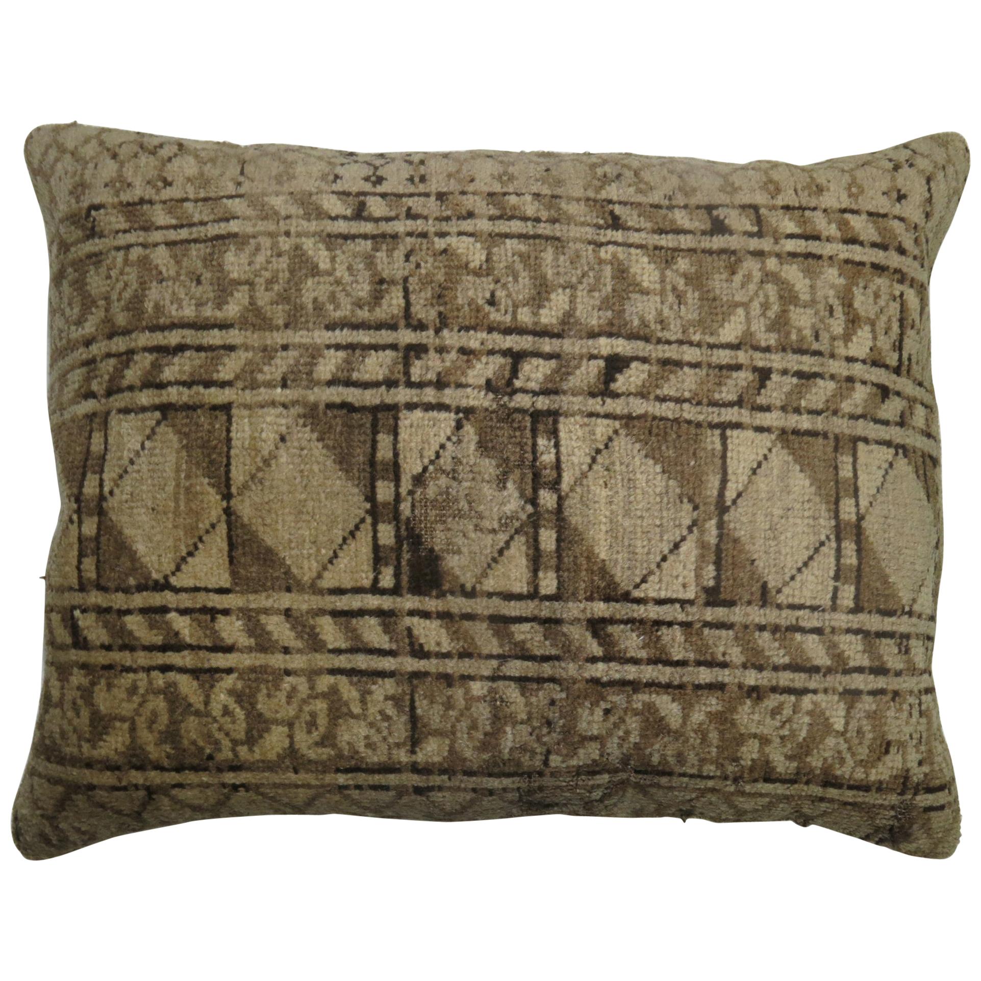 Tribal Antique Ersari Rug Floor Pillow For Sale