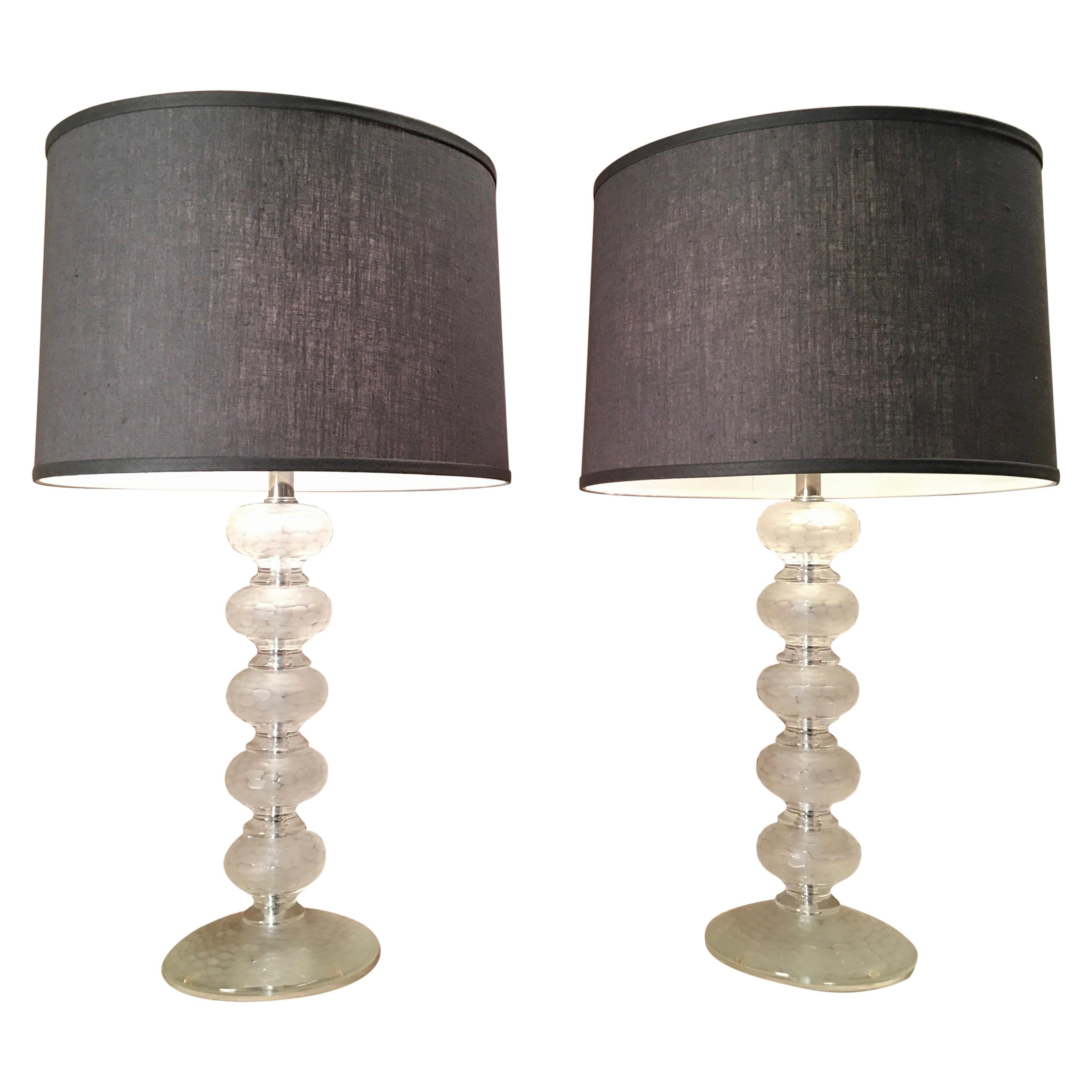 Pair of Murano Glass Lamps by Cenedese