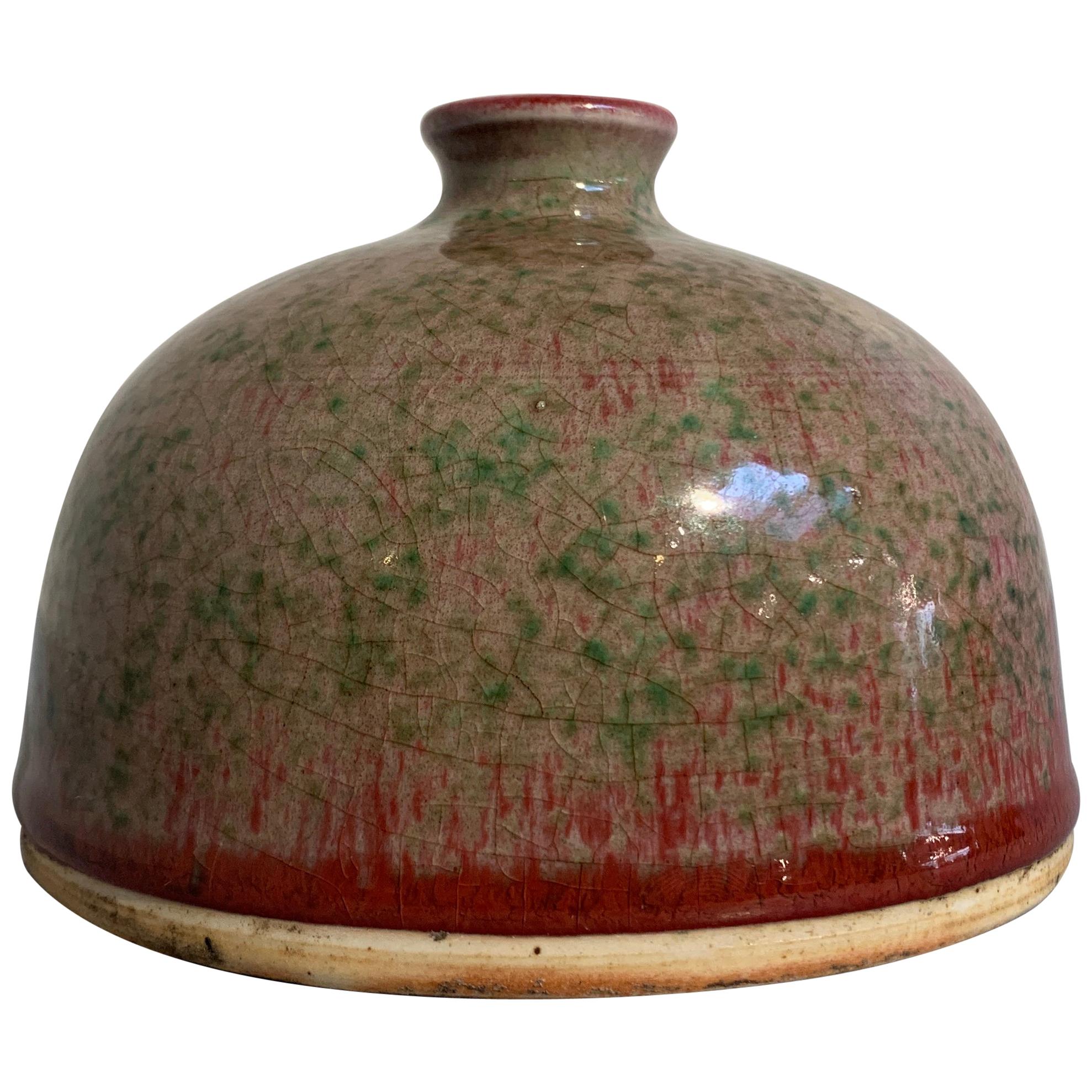 Chinese Peachbloom-Glazed Beehive Water Pot, Taibai Zun, Guangxu Mark