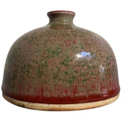 Antique Chinese Peachbloom-Glazed Beehive Water Pot, Taibai Zun, Guangxu Mark