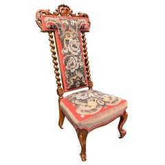 chaise pantoufle anglaise victorienne du 19ème siècle