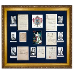 Antique Framed Napoleonic Government Documents