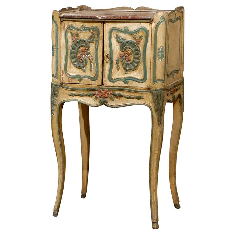 18th Century French Louis XV Painted Chevet