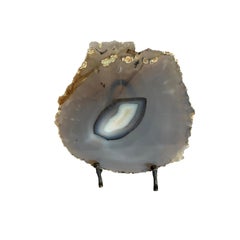Brazilian Sliced Agate Sculpture on Stand, Contemporary