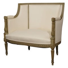 19th Century French Painted Directoire Style Marquise Chair