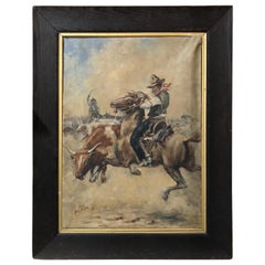 Antique Oil Painting by Leo F. Thibav