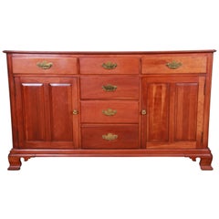 Midcentury Solid Cherrywood Sideboard Credenza by Willet