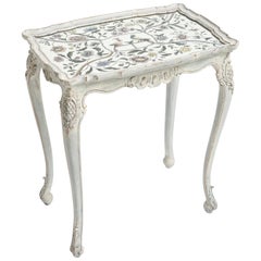Painted Occasional Table With Eglomise Top