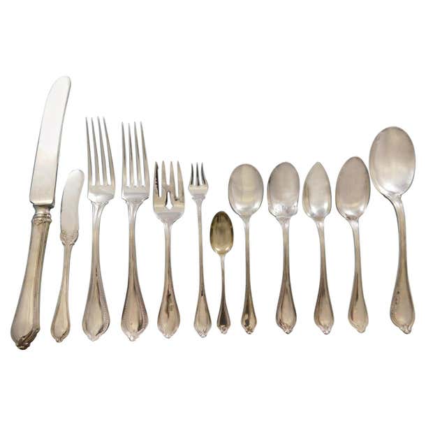Old Newbury by Towle Sterling Silver Flatware Set 12 Service 153 Pieces ...