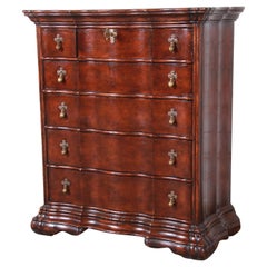 Carved Mahogany Seven-Drawer Bachelor Chest