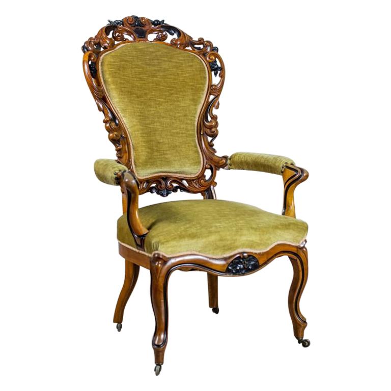 19th Century Neo-Rococo Walnut Armchair