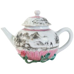 Antique Porcelain Teapot from the East India Company, 19th Century