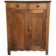 1940s Rustic American Wood Hutch