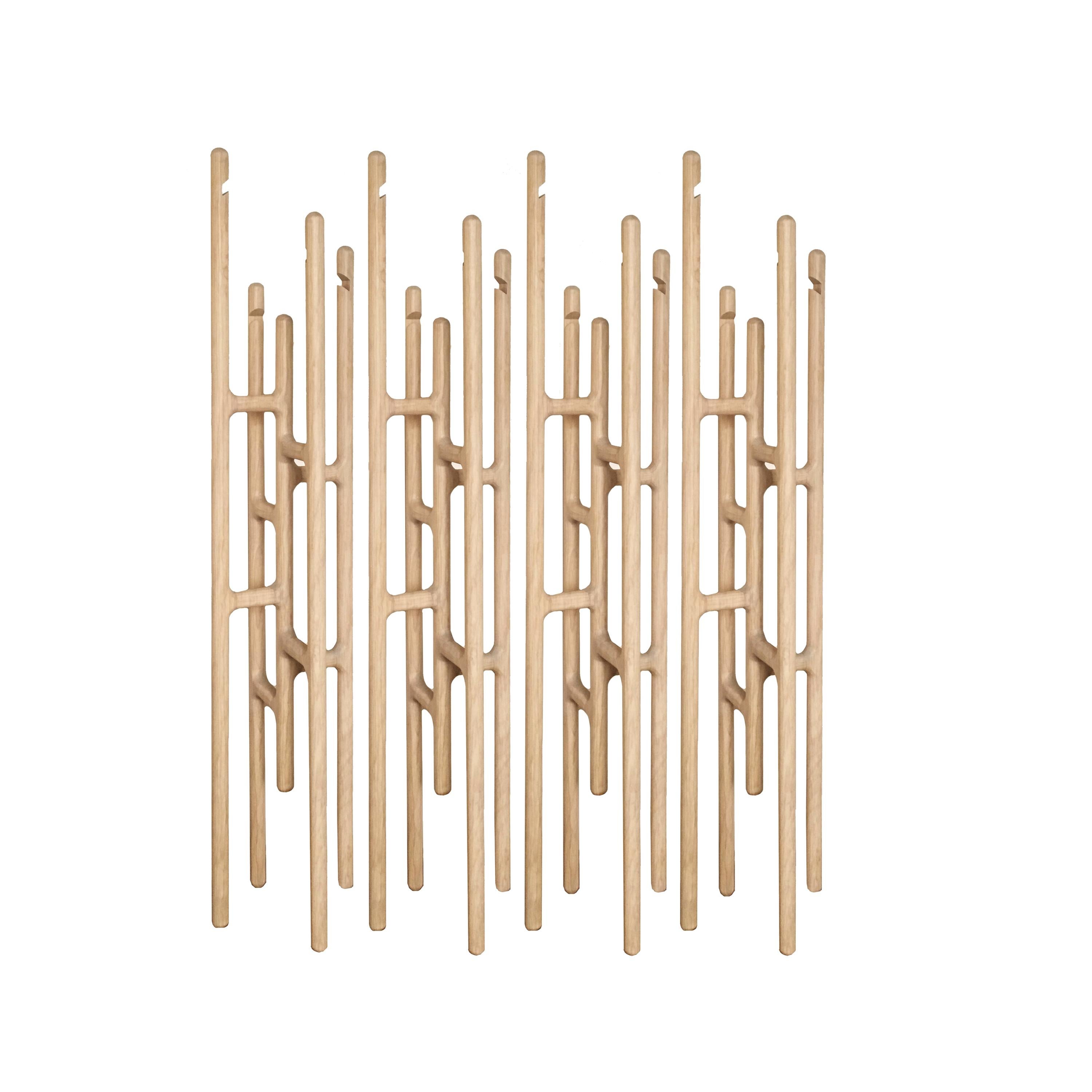 Stick Screen/Coat Rack  (Minimalist, Contemporary, Wood Sculptural object)