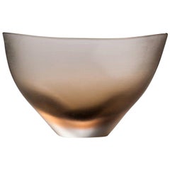 Venini Incisi Glass Vase in Quartz by Paolo Venini