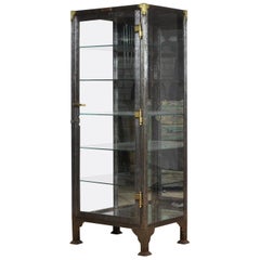 Antique Medical Display Cabinet, 1920s