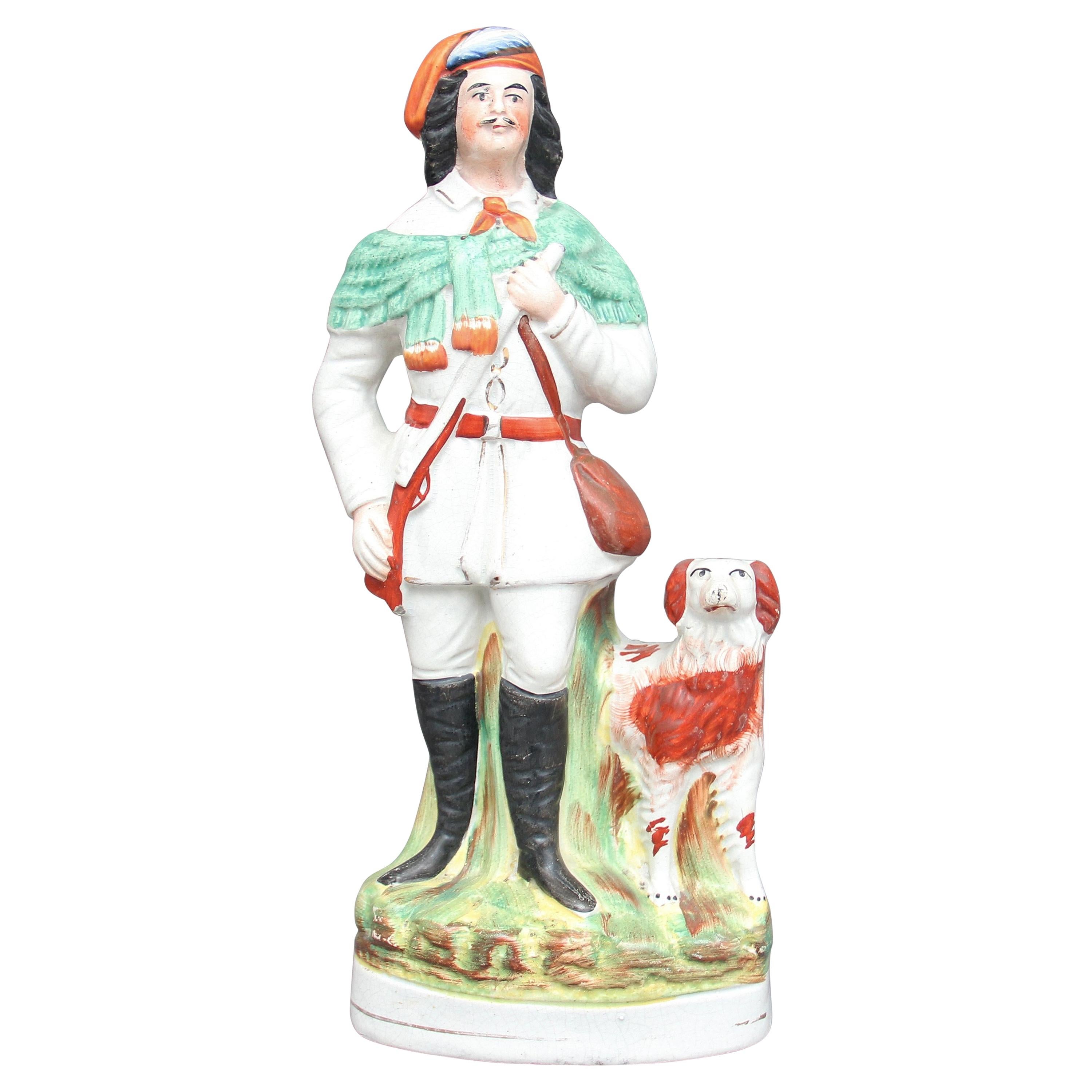 19th Century Staffordshire Figure of the "lion hunter"