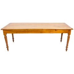 Antique 19th Century Farmhouse Biedermeier Solid Cherrywood Table