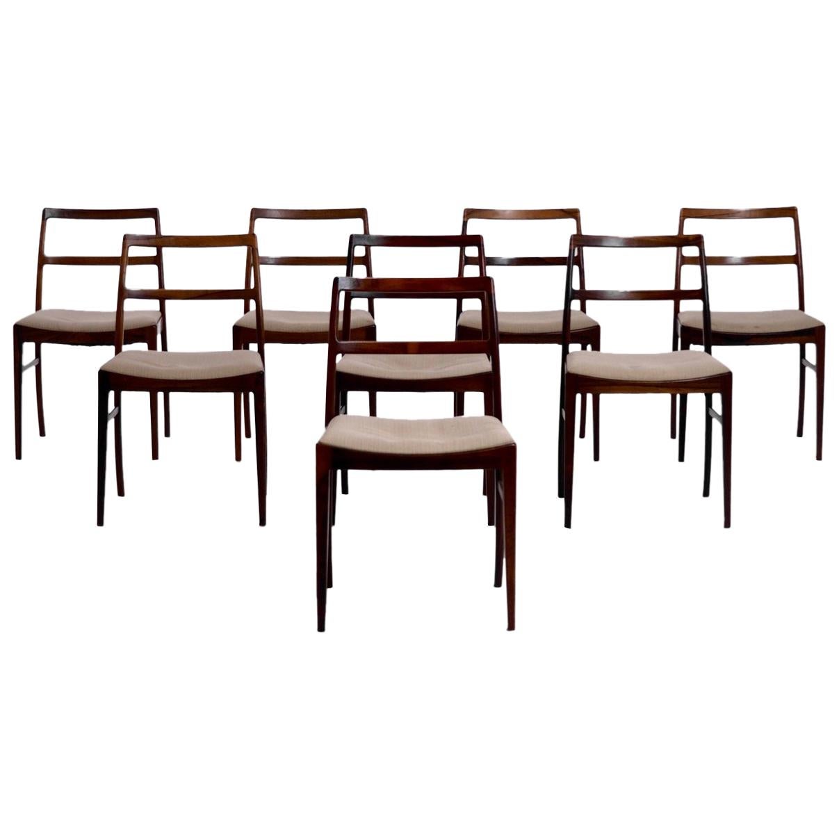 Set of 8 Chairs in Rosewood by Arne Vodder, Model 430