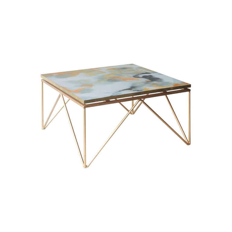 Contemporary Square Gold White Black Metal Crystal Spanish Coffee Table 2018 For At 1stdibs - Crystal Coffee Table Contemporary Square Gold White Black Metal Crystal Spanish Coffee Table 2018 For At 1stdibs - Crystal Coffee Table