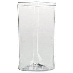 Venini Esagonale Acqua Water Glass in Crystal & Milk White by Carlo Scarpa