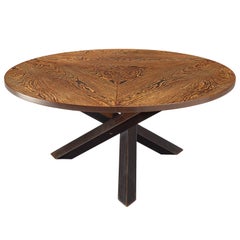 Martin Visser Round Dining Table in Wengé for 'T Spectrum