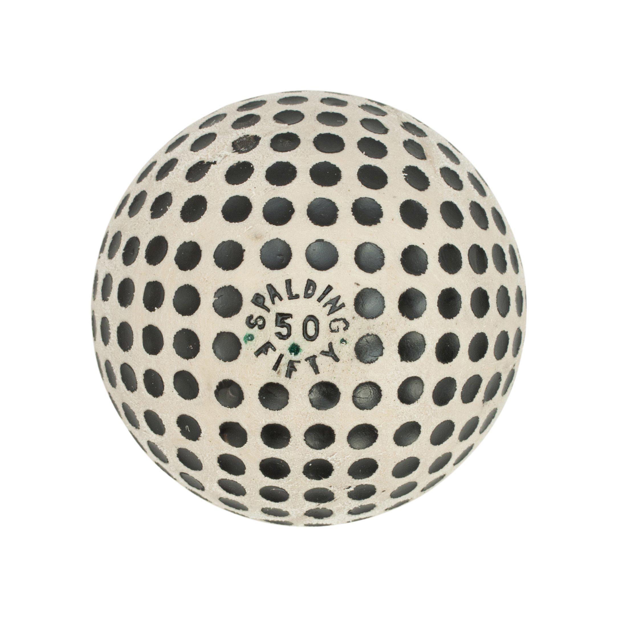 Vintage Spalding '50 Fifty' Golf Ball. Rubber Core, circa 1910
