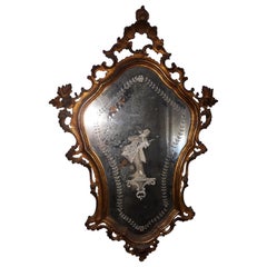 Rare Mid-19th Century Italinan Venetian Rococo' Mirror