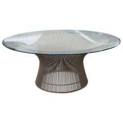 Warren Platner Knoll International Table Coffee Round Steel Glass Top, 1966