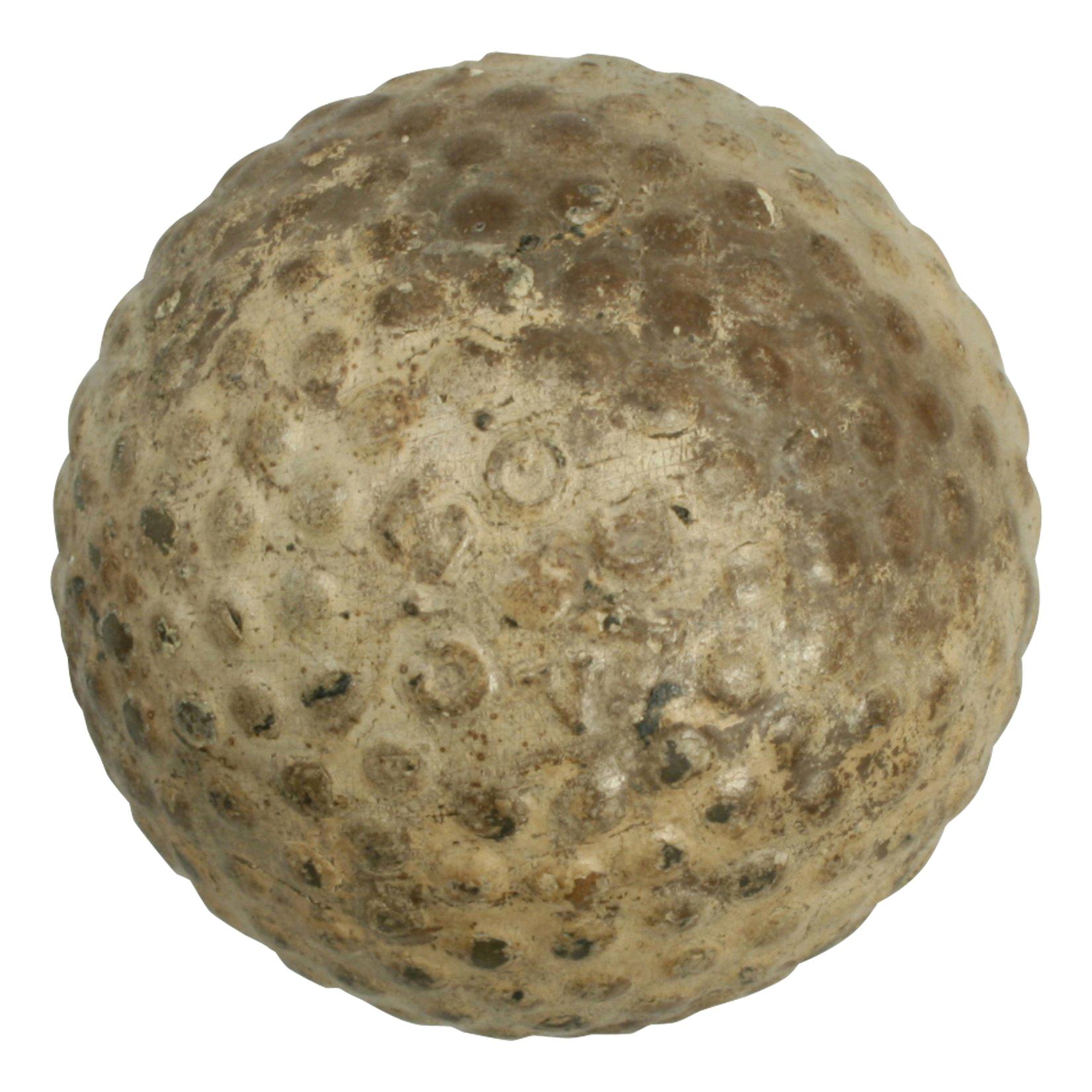 Antique Martins Bramble 'Zodiac' Golf Ball, Rubber Core, circa 1900