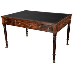 Large Early 19th Century Regency Six-Drawer Writing Table of Fine Patina