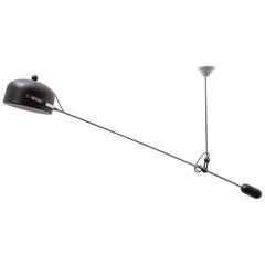 Vintage Brown Adjustable Midcentury Cantilever Lamp designed by Hoogervorst for Anvia