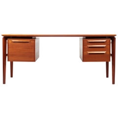 Ib Kofod-Larsen Teak Desk for Ab Seffle Möbelfabrik, Sweden, 1960s