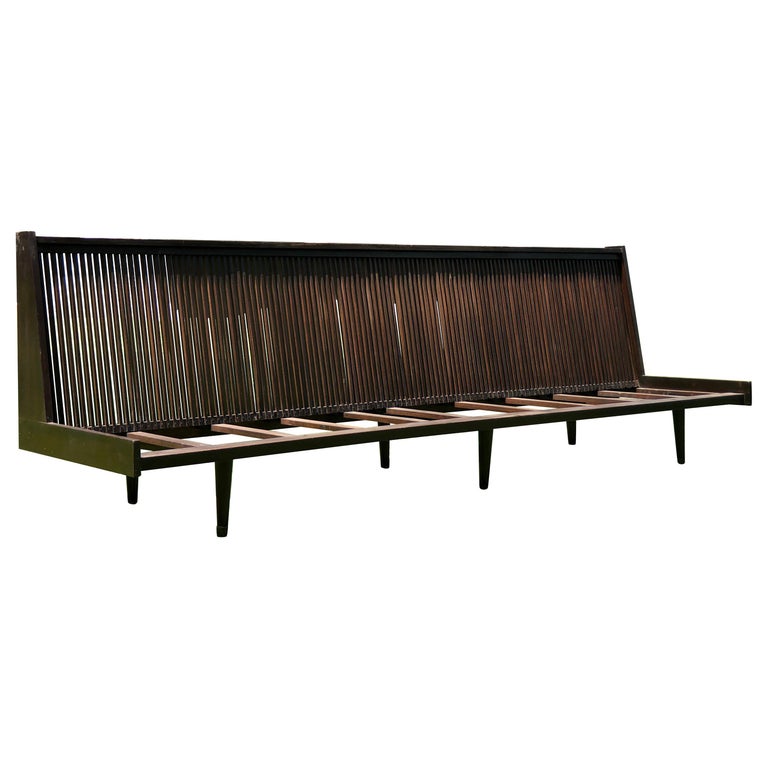 Antique Burmese Art Deco Teak Wood Bench from Myanmar, 1930 For Sale at 1stDibs