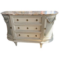 Antique 19th Century French Marble-Top Sideboard